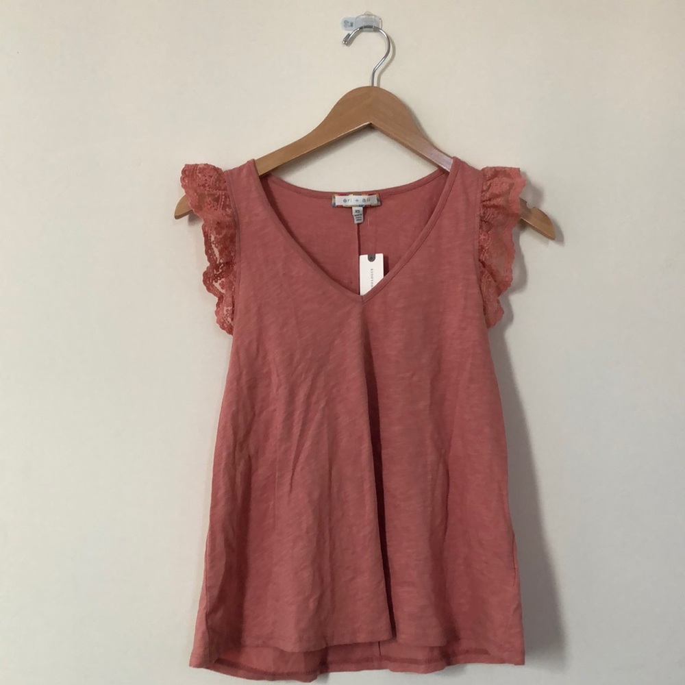 Anthropologie pink blouse